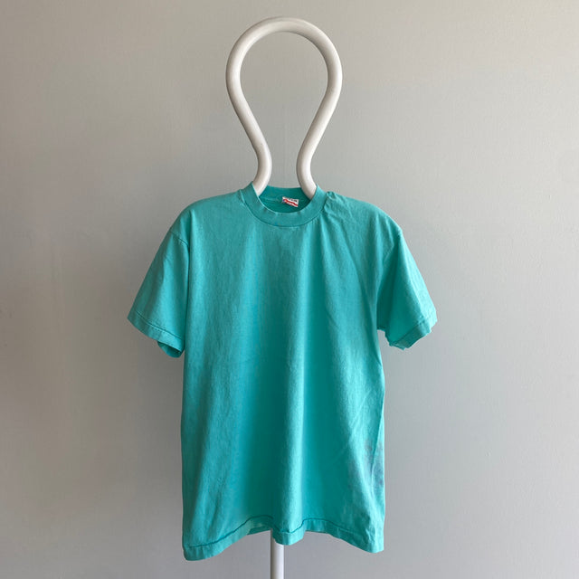 T-shirt FOTL en coton vert écume de mer des années 1980
