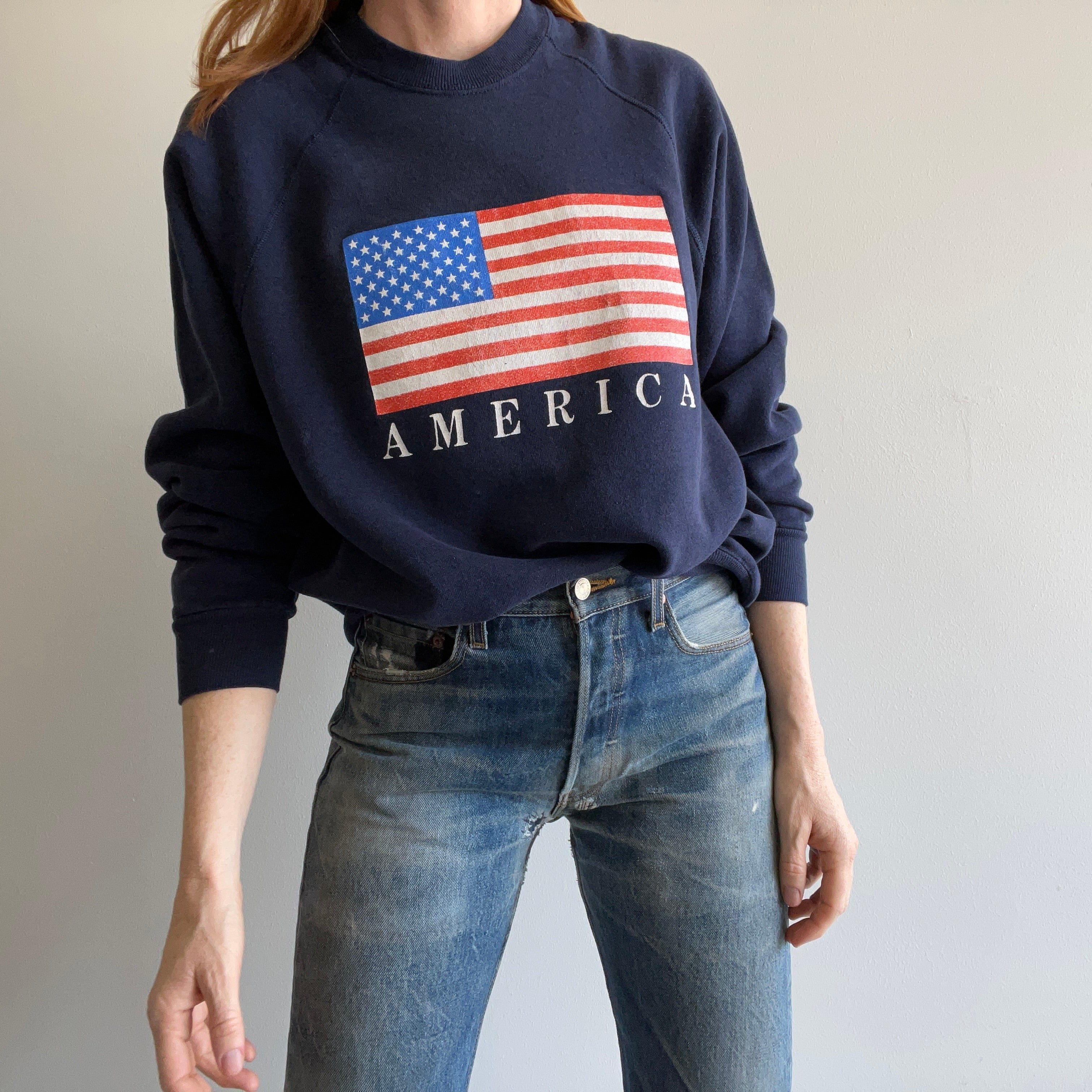 1980/90s American Flag Sweatshirt
