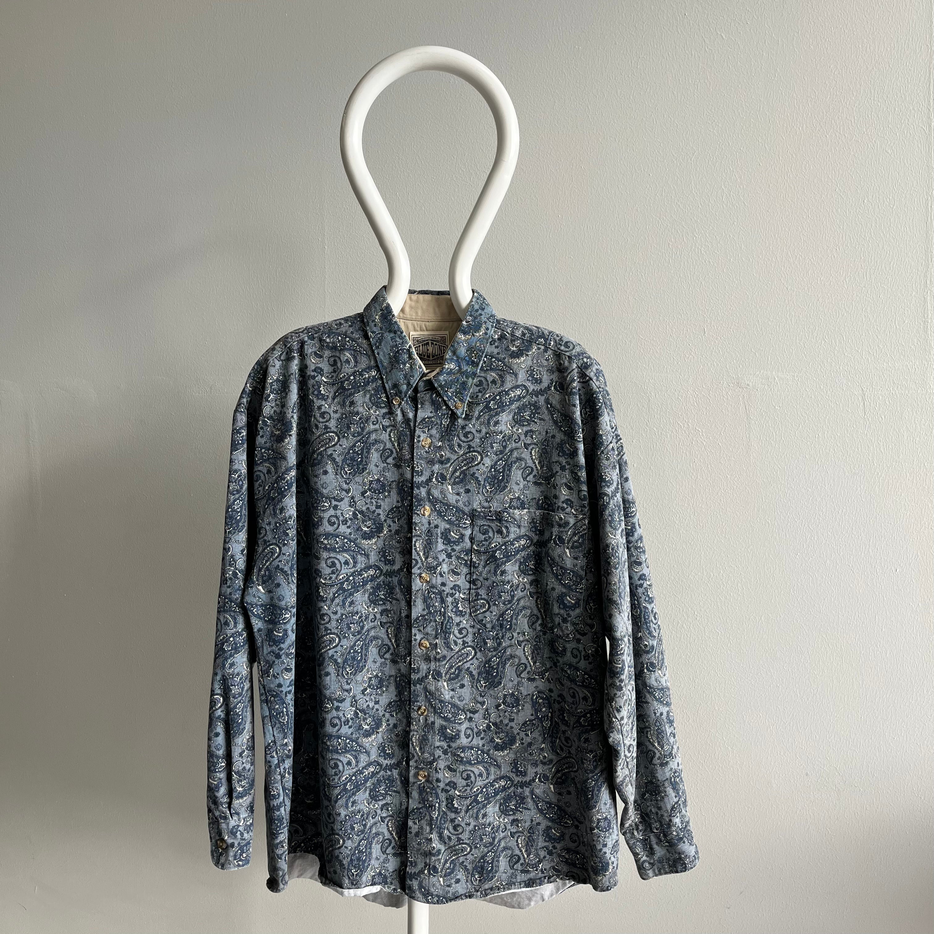 Chemise boutonnée style papa super douce des années 1990/2000