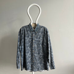 1990/2000s Super Soft Paisley Dad Style Button Down Shirt