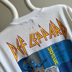 1987 Def Leppard Hysteria T-shirt avant et arrière par Healthknit - OMFG!