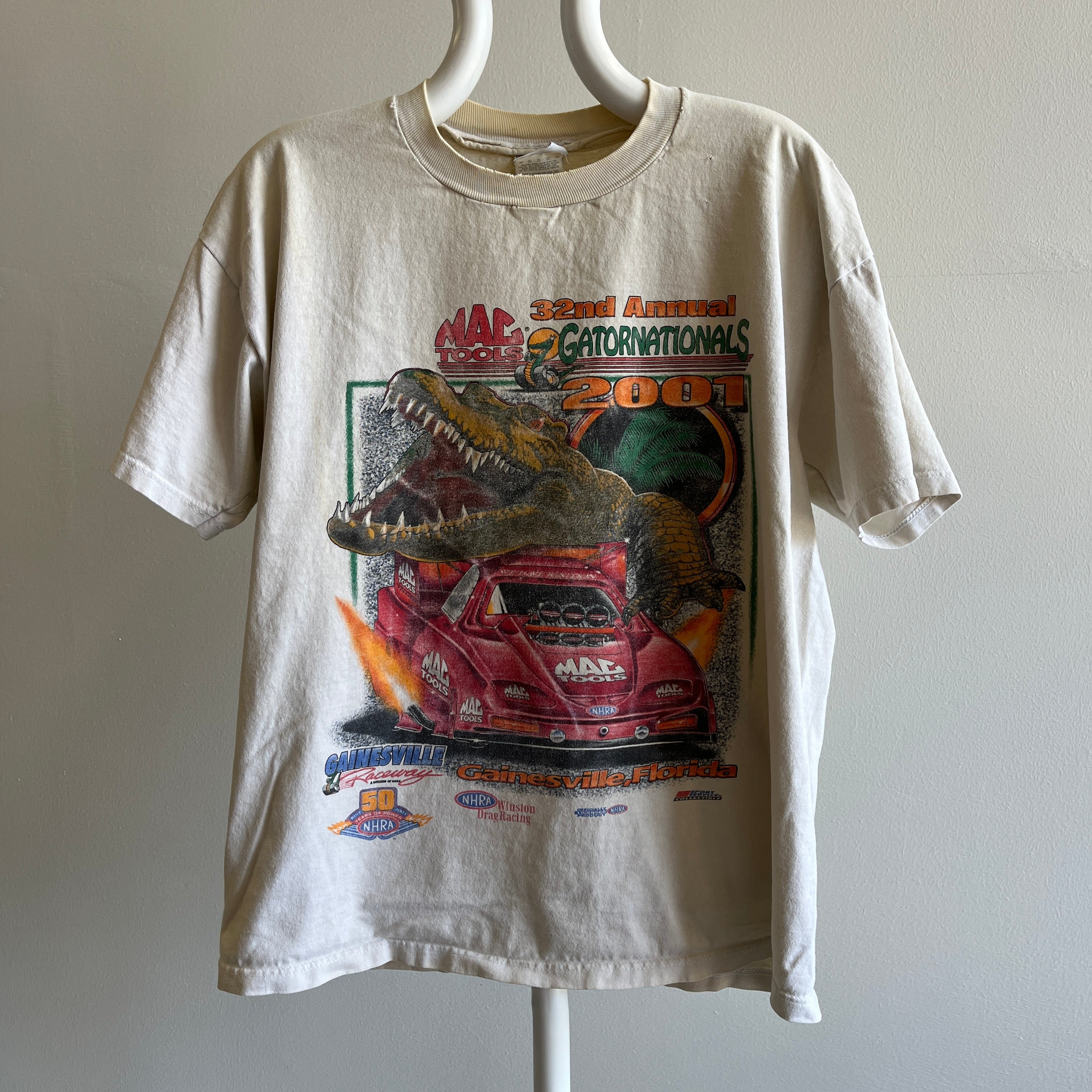 2001 Mac Tools Gatornationals NHRA Tattered T-Shirt