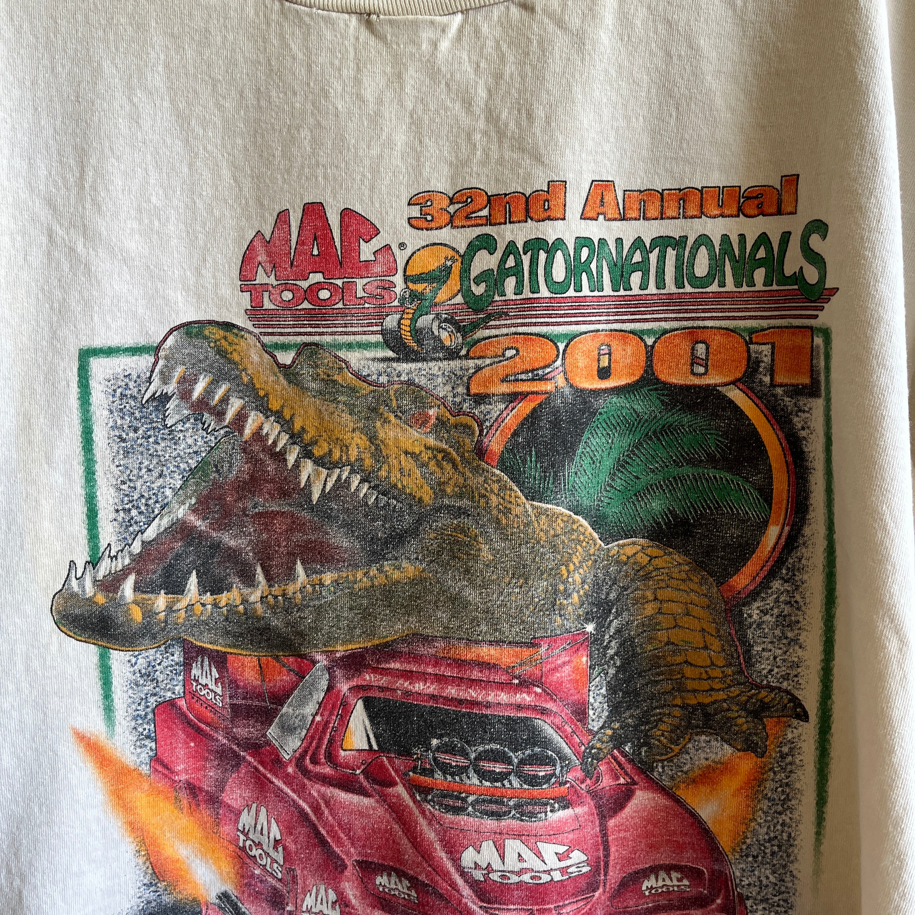2001 Mac Tools Gatornationals NHRA Tattered T-Shirt