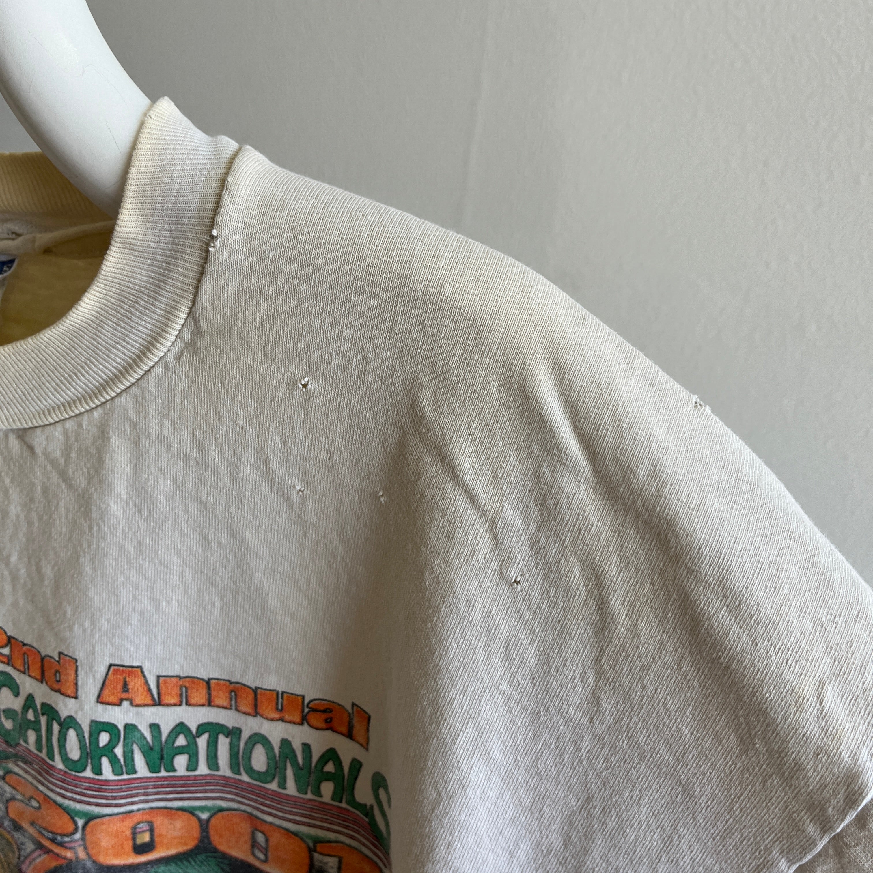 2001 Mac Tools Gatornationals NHRA T-shirt en lambeaux