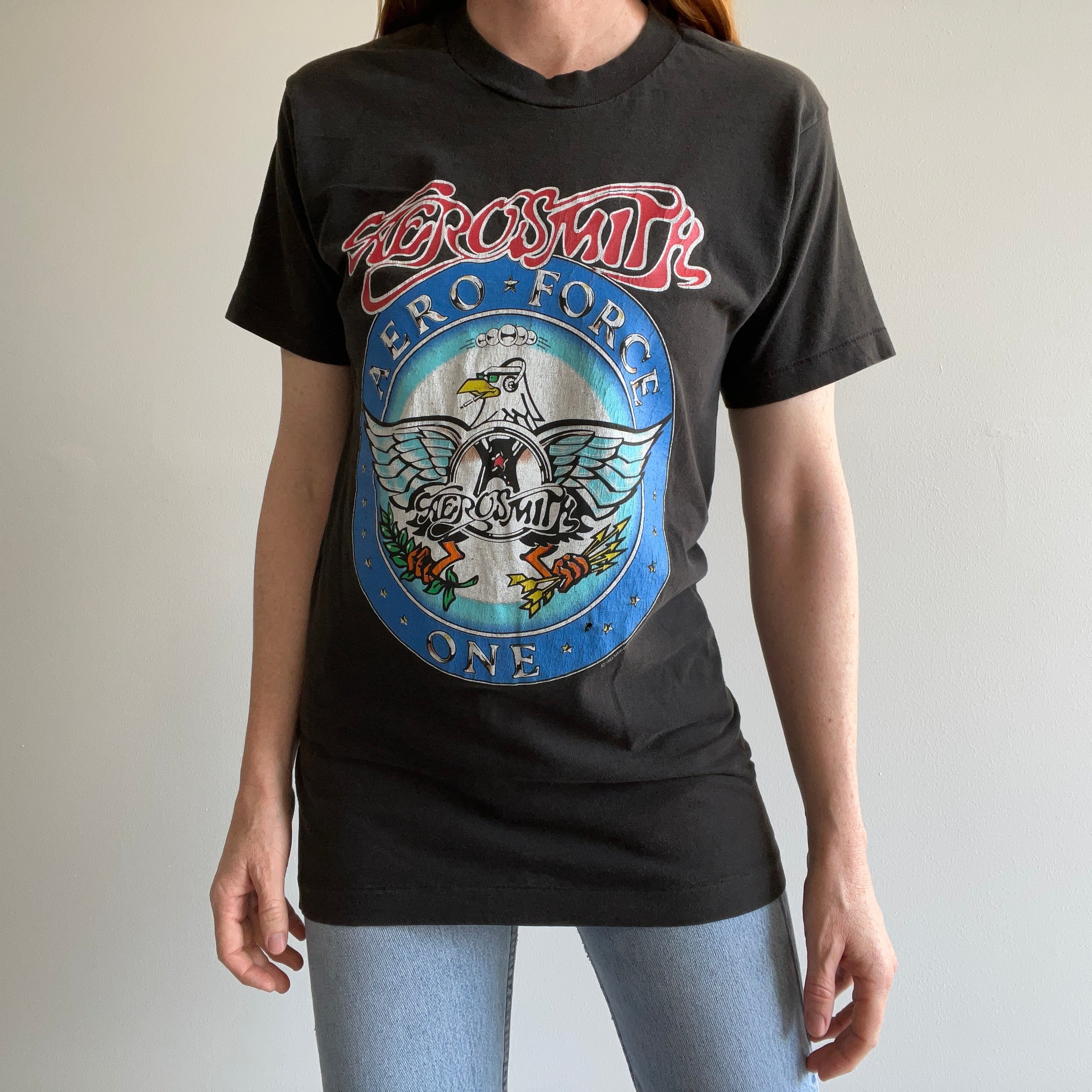 1993 Aerosmith Aero Force One Tour T-shirt - Front and Back !!!