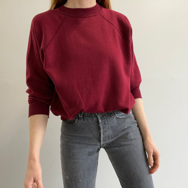 1980s Super Duper Soft Burgundy Raglan