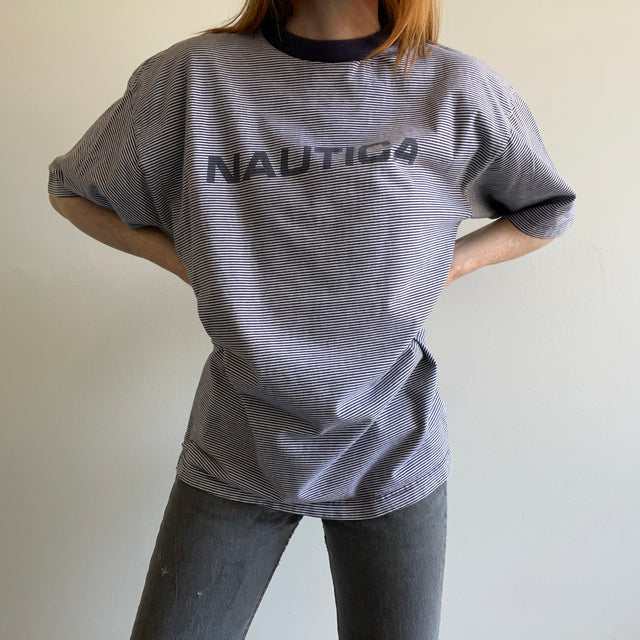 1990s Made in Canada Nautica Striped Oversize T-Shirt