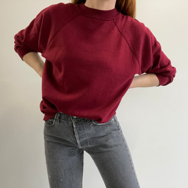 1980s Super Duper Soft Burgundy Raglan