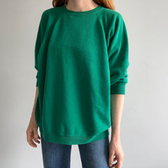 1990s Faded Kelly Green Slouchy Raglan