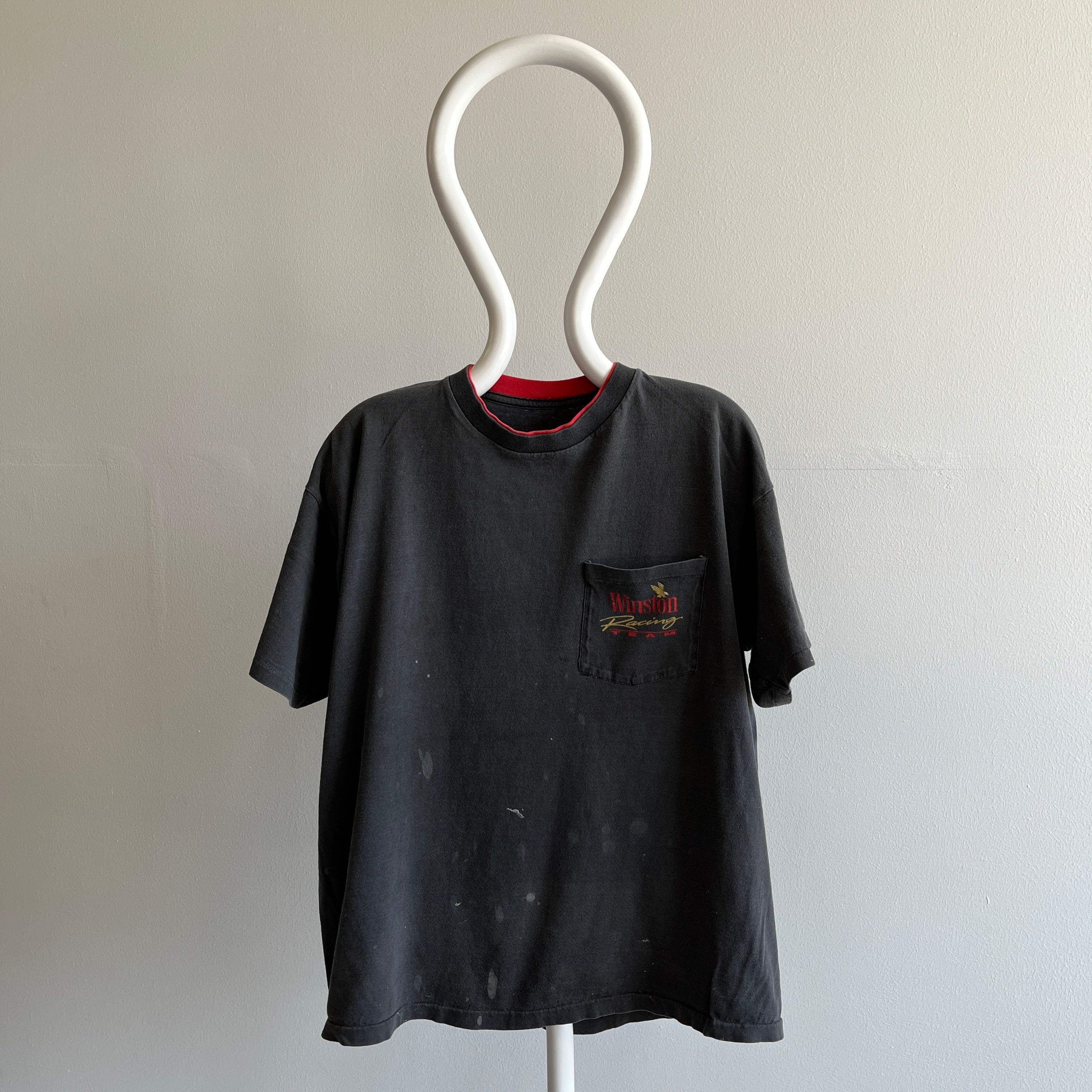 1990s Super Stained Winston Racing Pocket T-Shirt
