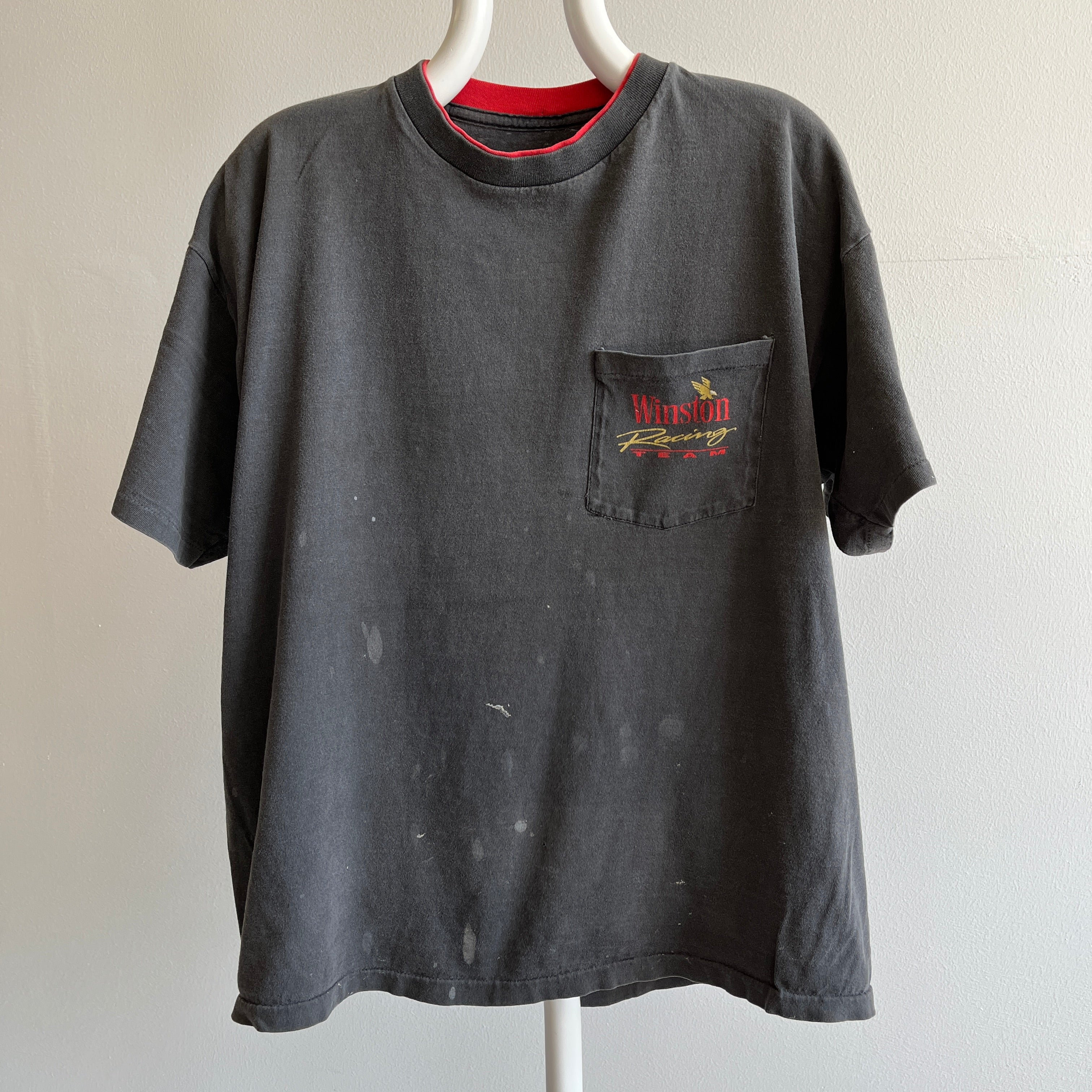 T-shirt à poche Super Stained Winston Racing des années 1990