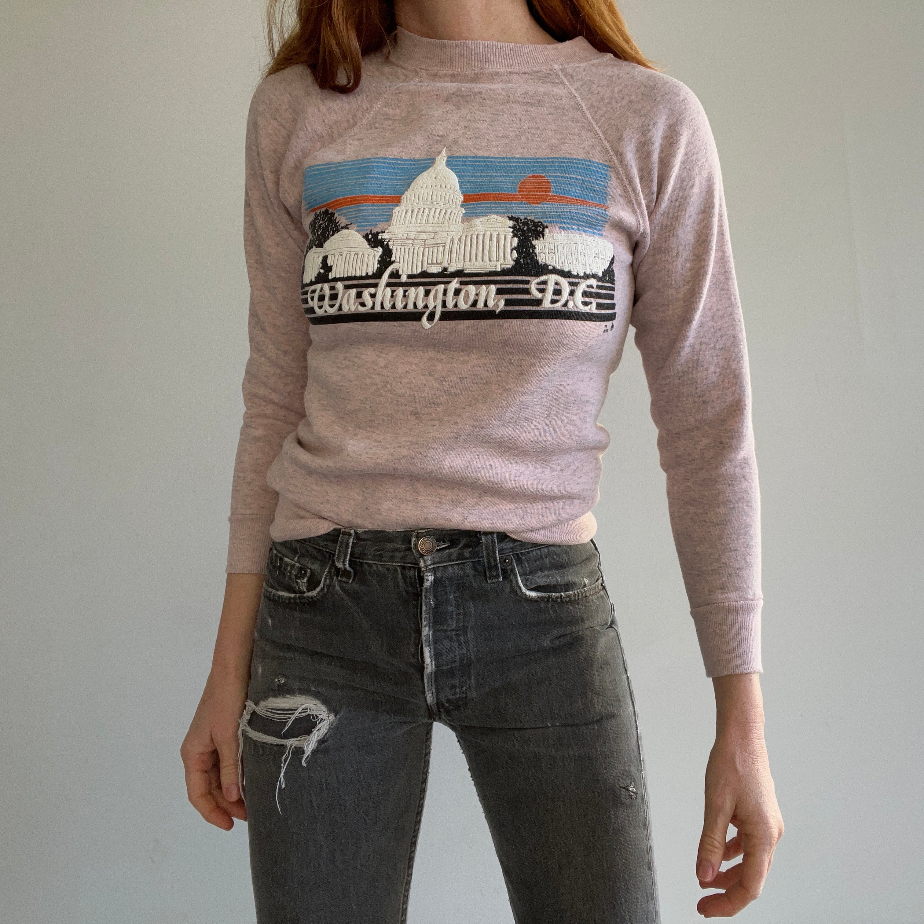 1988 Washington DC Heather Rose XS Sweat-shirt