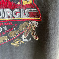 2001 Sturgis Front and Back T-Shirt - Paint Stained and Faded