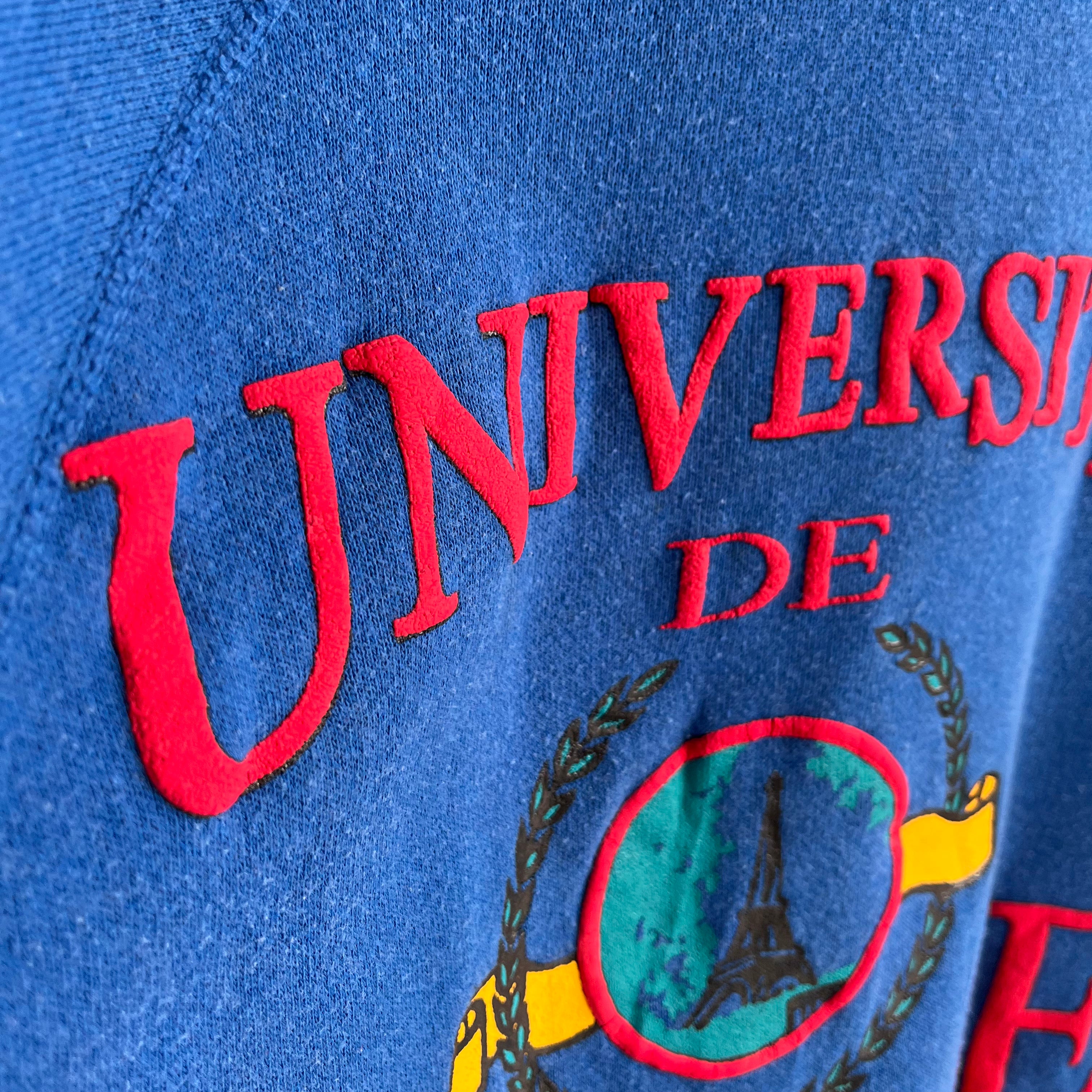 1980s Universite De Francaise USA Made Sweatshirt by Tultex