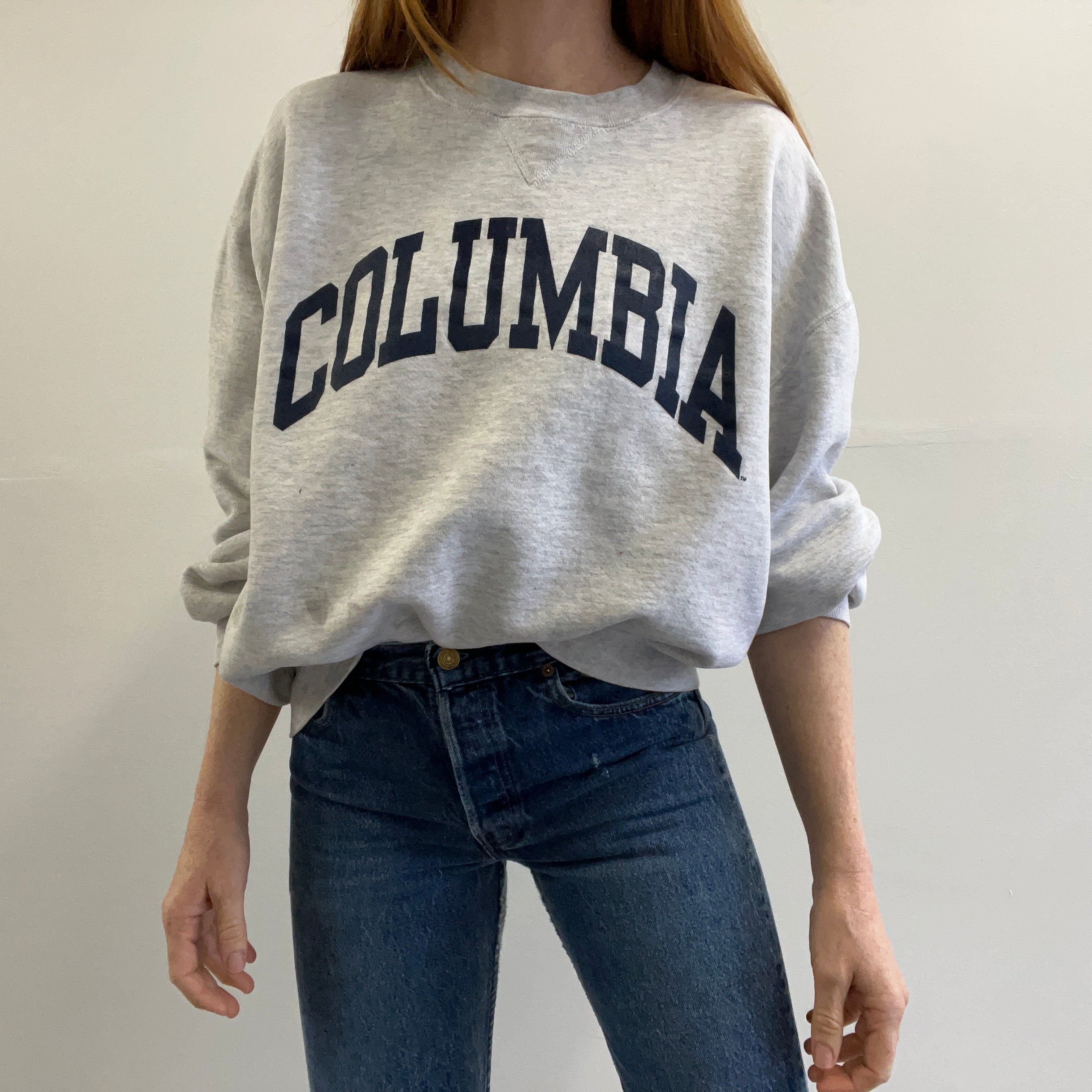 1980s Columbia Paint Stained Sweatshirt by Russell!