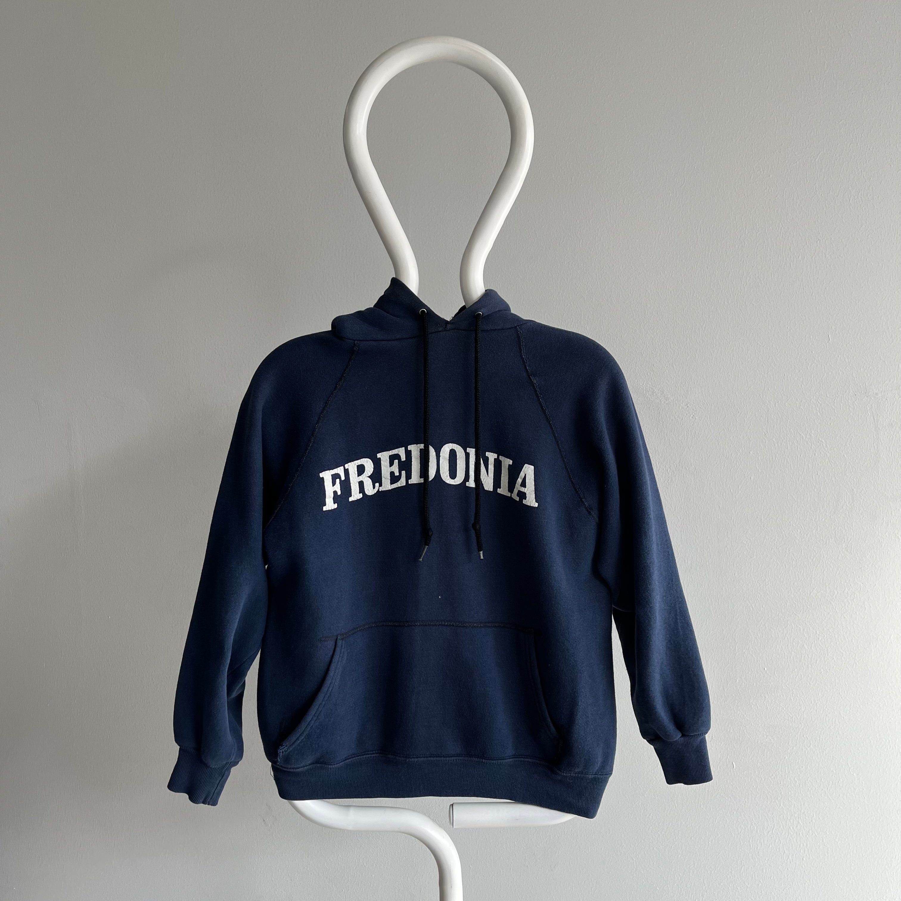 1970s Fredonia, NY - Mostly Cotton Pull Over Hoodie - WOW