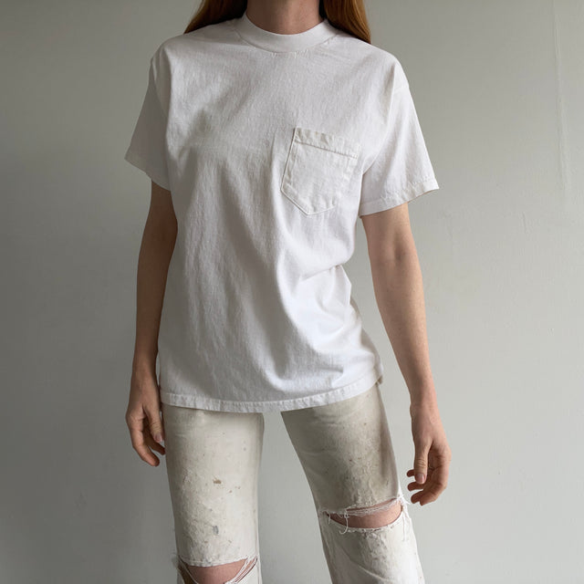 1980/90s White Cotton Pocket T-Shirt