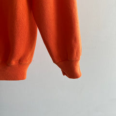 Sweat-shirt raglan orange vierge des années 1980 par Hanes Her Way !