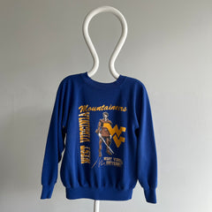 Sweat-shirt raglan des alpinistes de l'Université de Virginie-Occidentale des années 1980