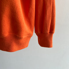 Sweat-shirt raglan orange vierge des années 1980 par Hanes Her Way !