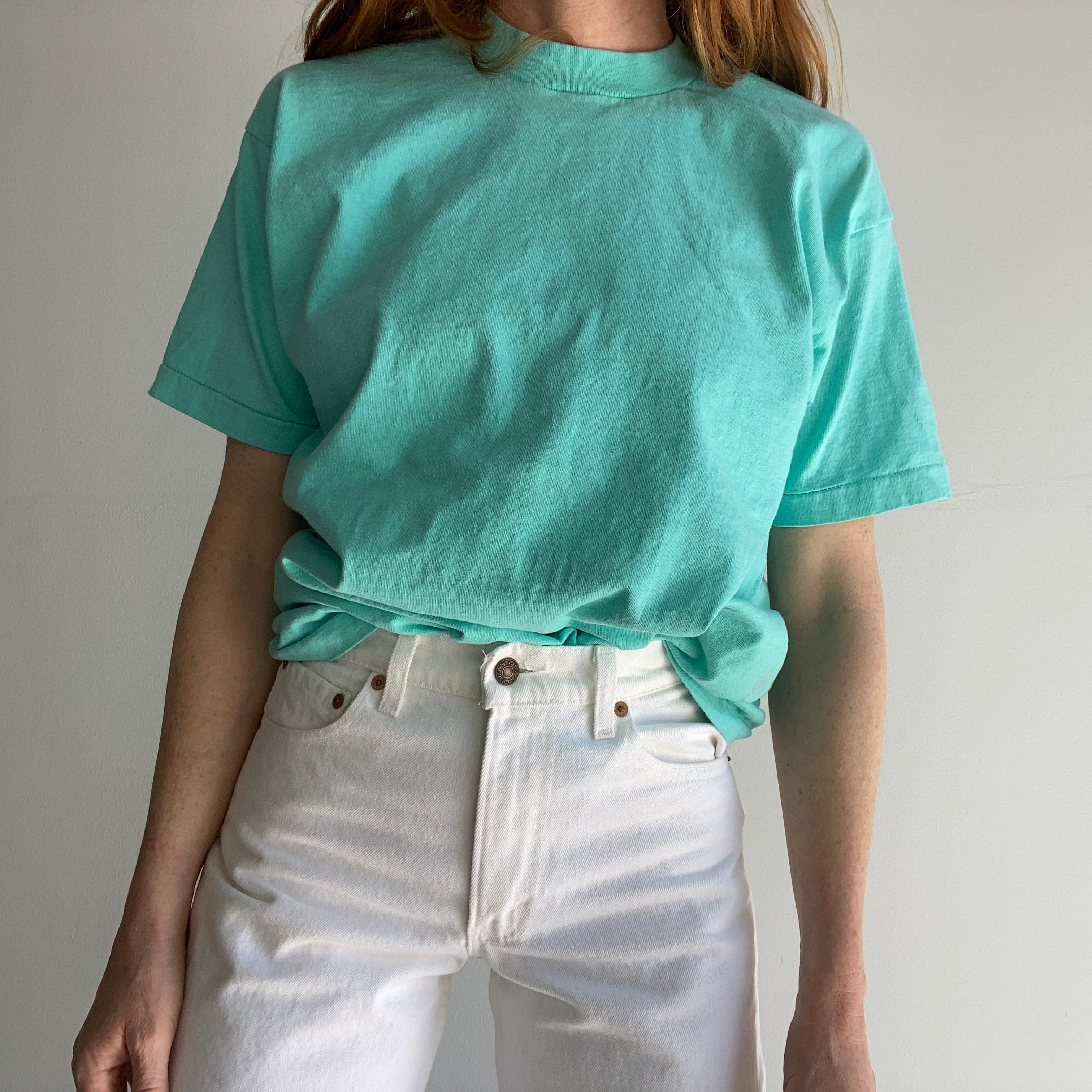 1980s Sea Foam Green Cotton FOTL T-Shirt
