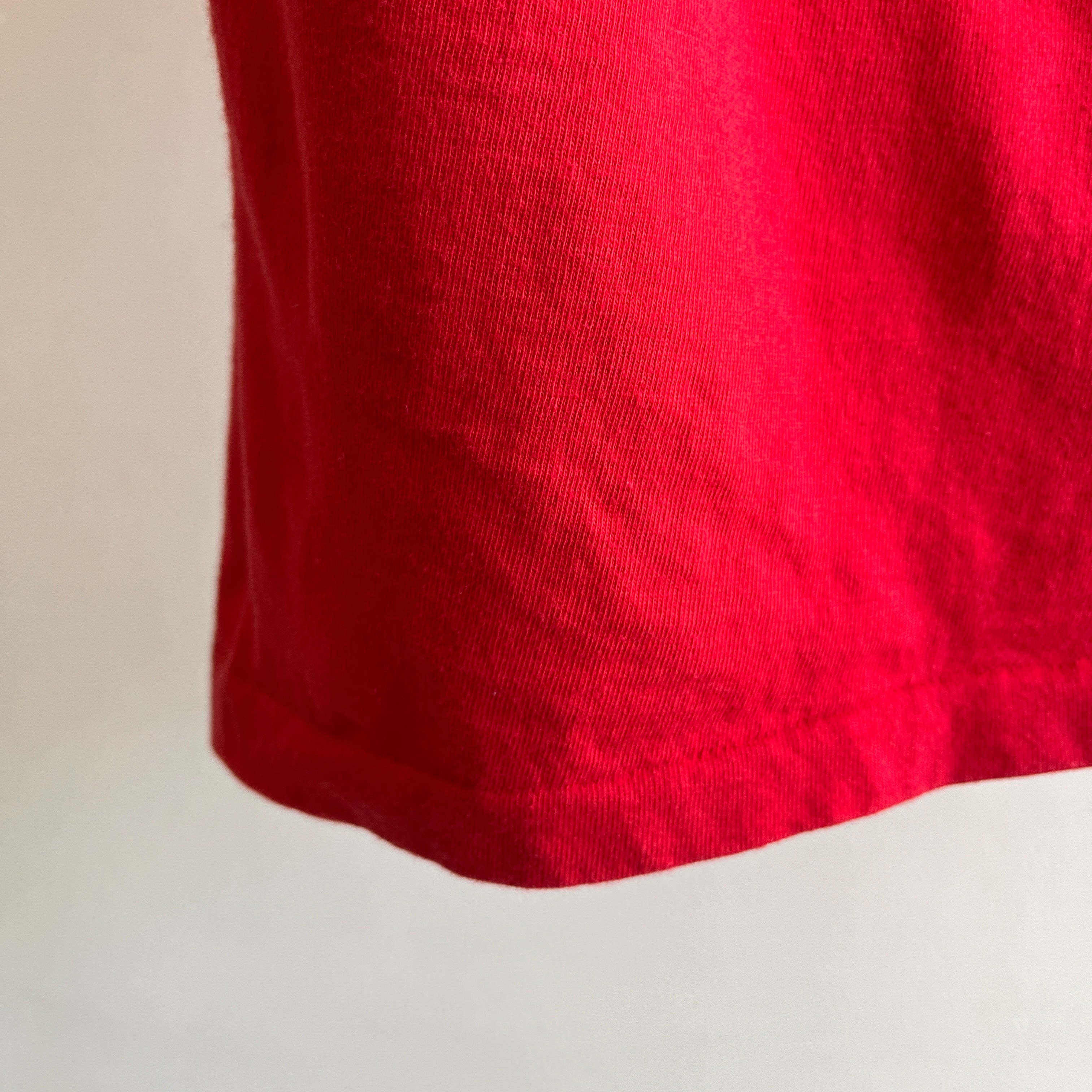 1980 USA Made Gap Faded T-shirt de poche rouge
