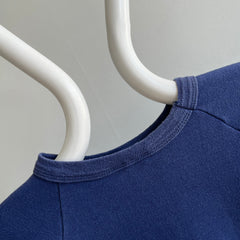 Sweat-shirt à col roulé bleu marine vierge des années 1980 - comme neuf !