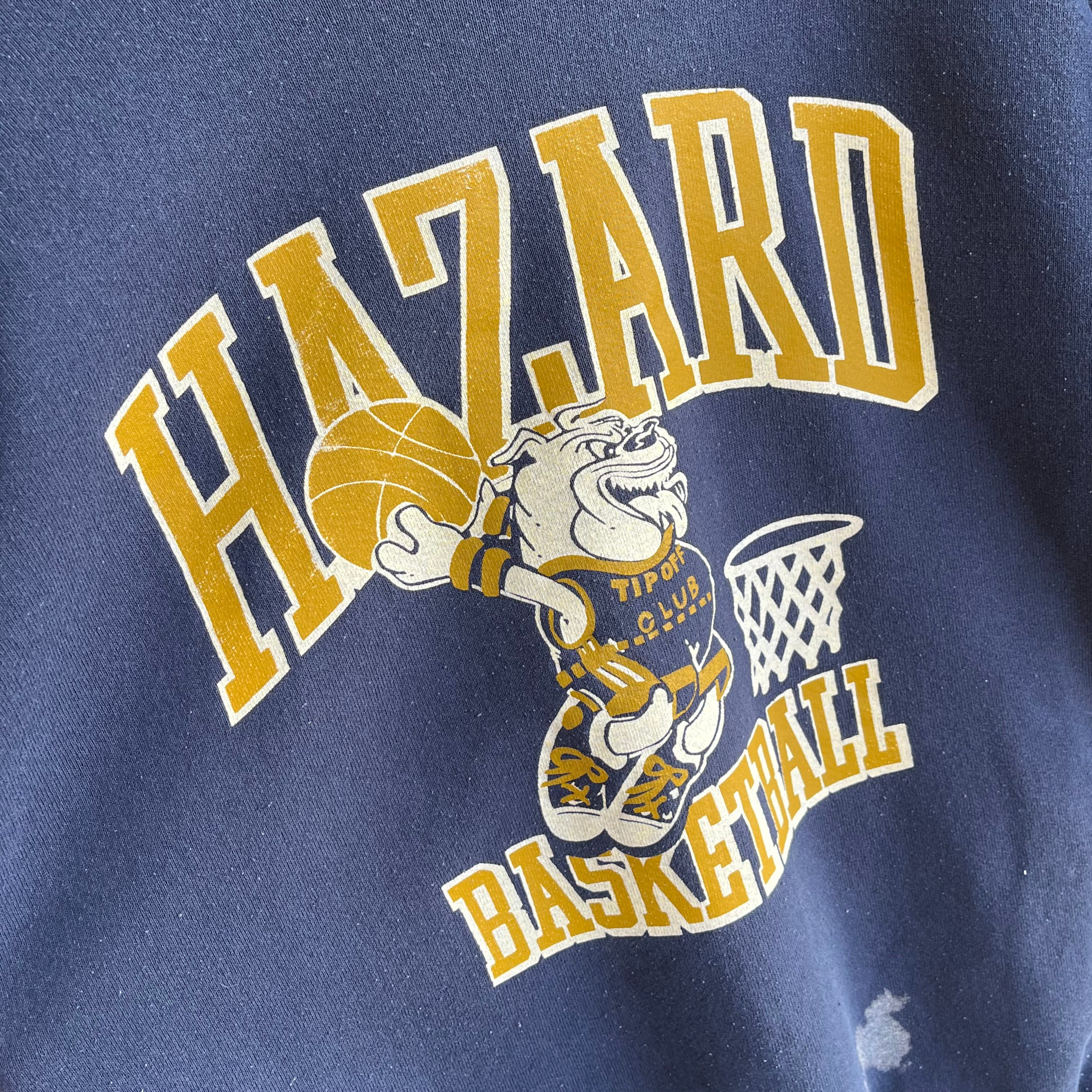 1980s Hazard Bulldogs Basketball Sweatshirt by FOTL - Stained