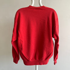 1990s L.L. Bean x Russell Brand Faded Red Single V Sweatshirt - YES