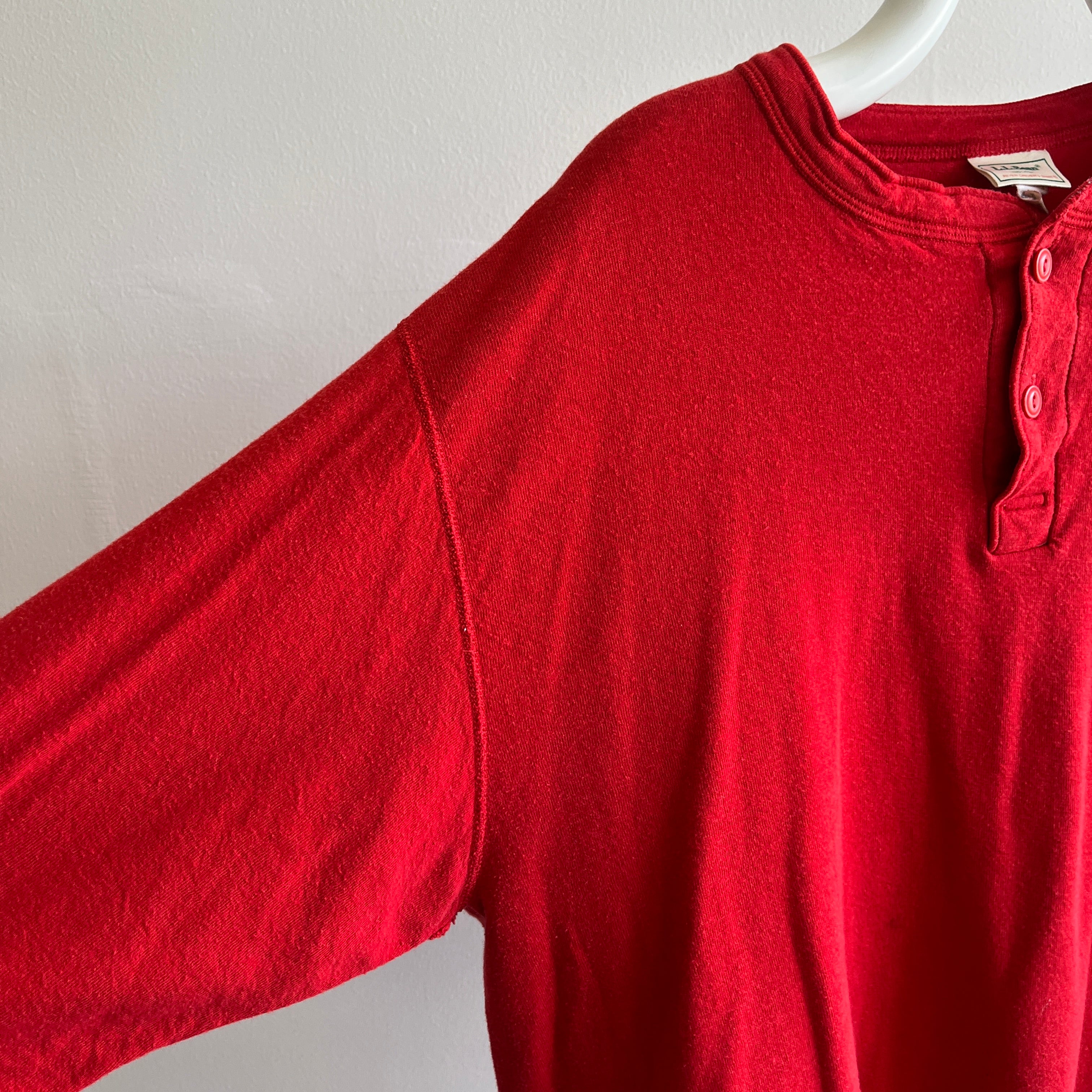 1990s USA Made L.L. Bean Soft and Cozy Henley