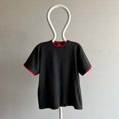 1980/90s Two Tone Black and Red Blank Cotton T-Shirt