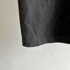 T-shirt en coton blanc bicolore noir et rouge des années 1980/90
