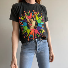 1990 WWF Ultimate Warrior Neon T-Shirt - !!!