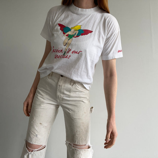 1980s Service Is Our Success - Lauda-Air Advertising T-Shirt