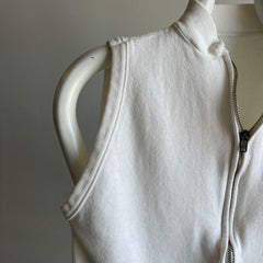 1980s Zip Up Warm Up Sweatshirt Vest