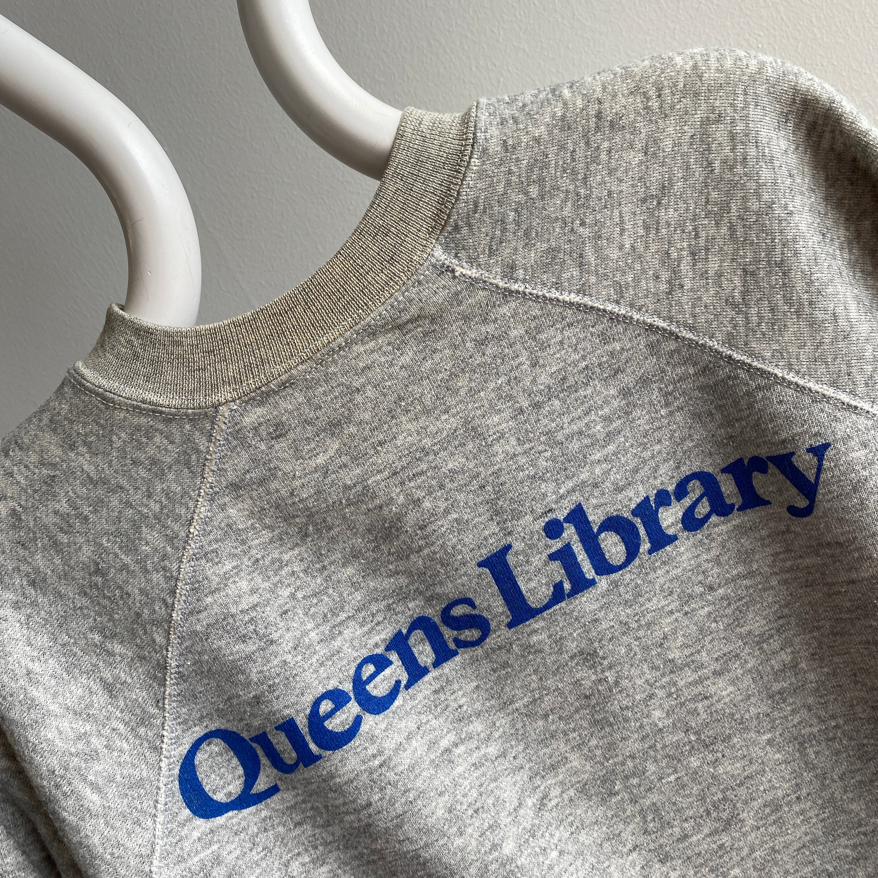 Sweat-shirt Queens Library des années 1970