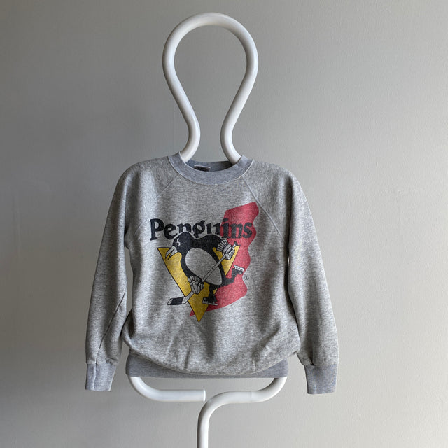 1980s Pittsburg Penguins Smaller Size NHL Sweatshirt
