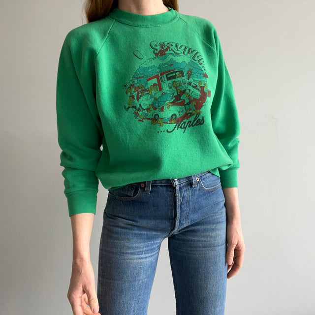 1980s "I Survived Naples" Italy Sweatshirt !!! Oh. My. Greatness.
