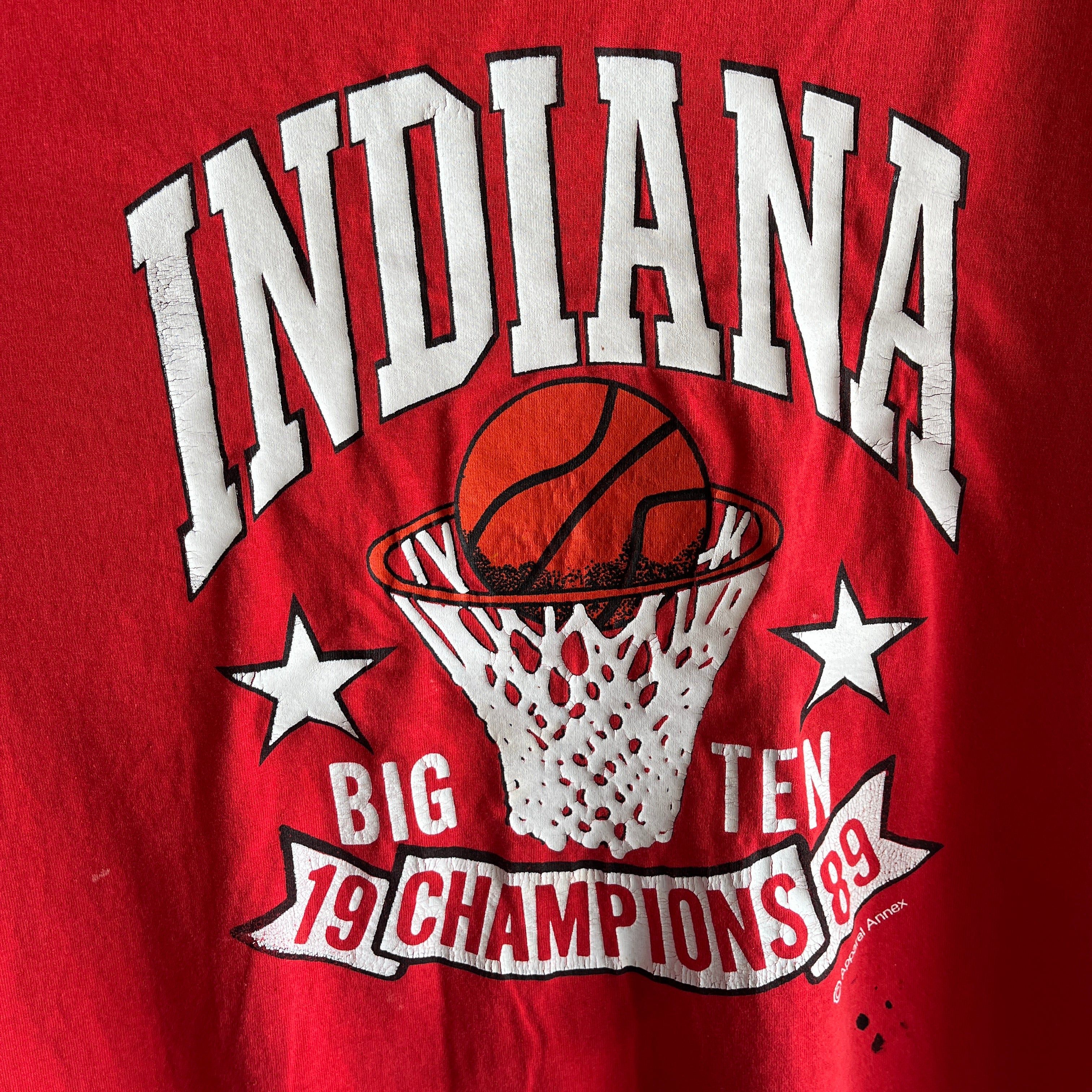 1989 Indiana Big Ten Championships T-Shirt by Screen Stars