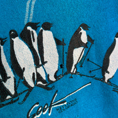 1980s Stay Cool, Keystone Colorado Thin and Worn Penguins Skiing Sweatshirt. Yes Pls!