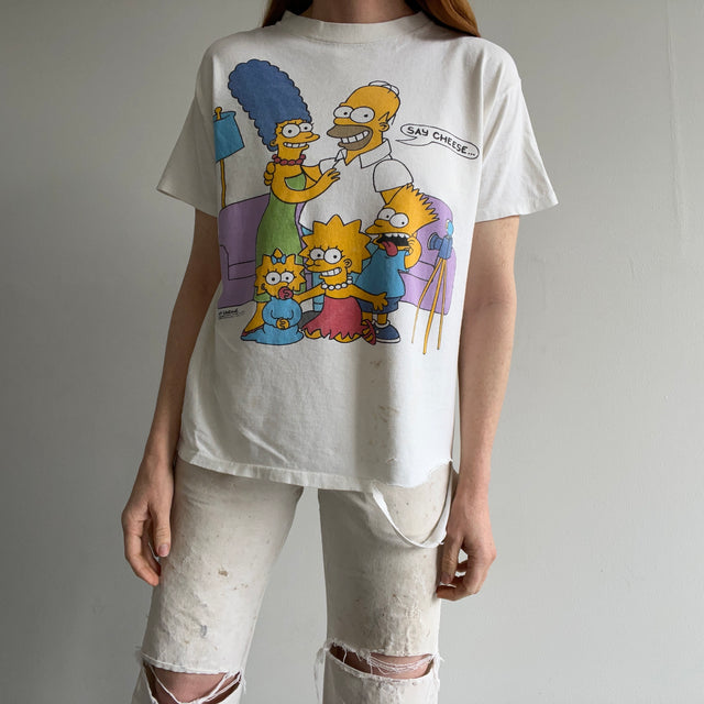 1989 Thrashed Simpsons Front and Back T-Shirt - Oh my!