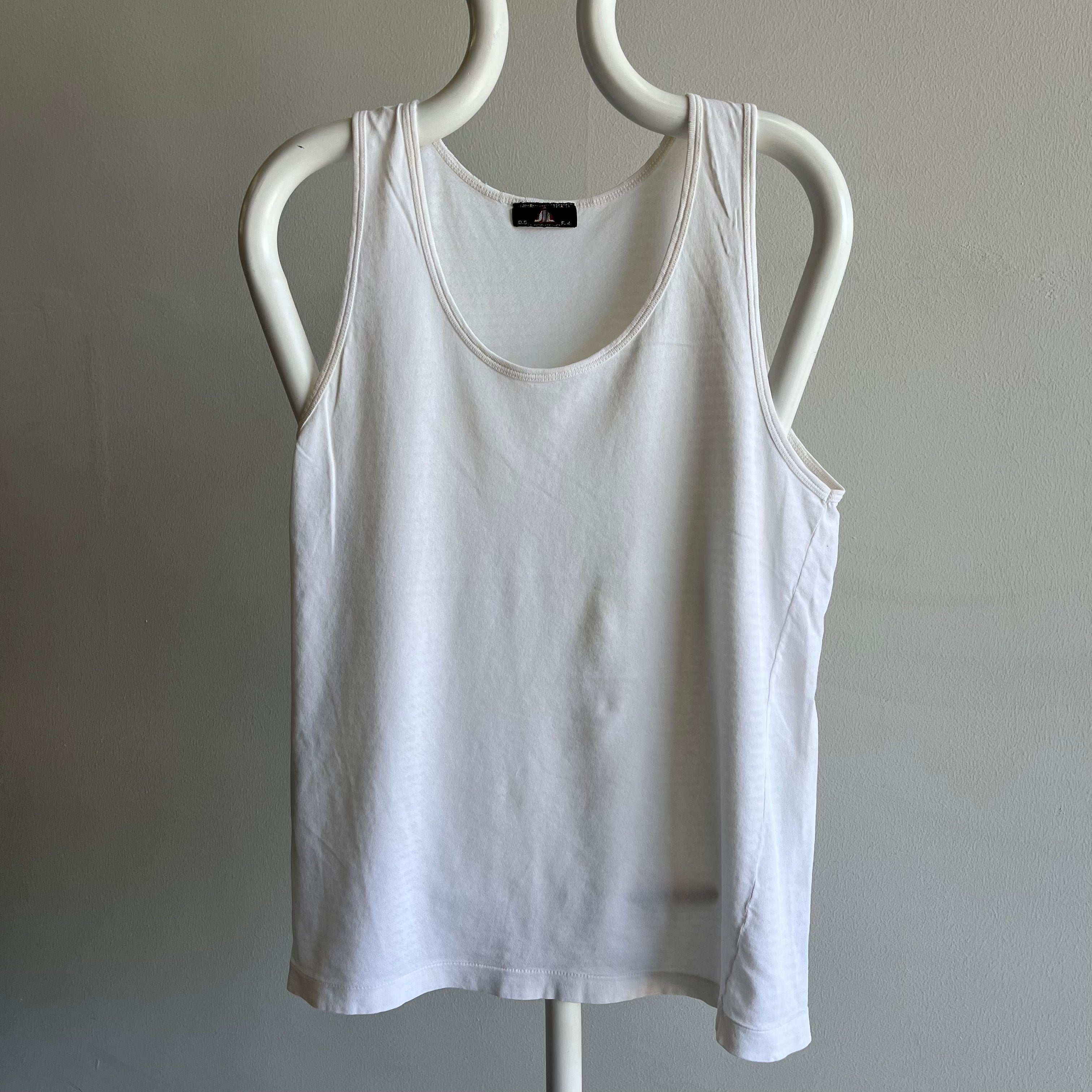1970s Silky Soft Off White Tank Top