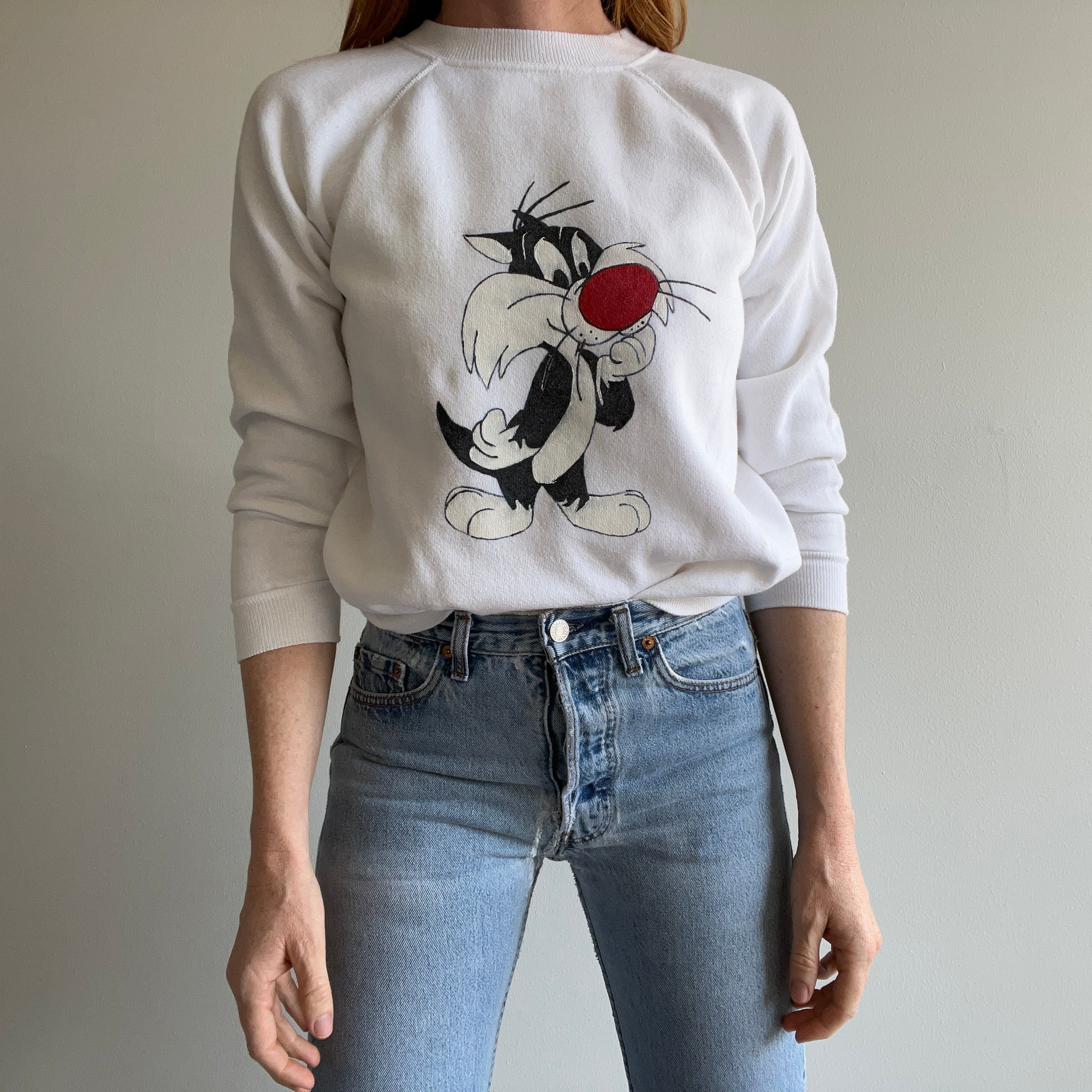 1980 DIY Sylvester de Warner Bros Smaller Sweatshirt Masterpiece