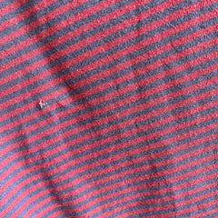 T-shirt carré en coton à rayures Faded Gap des années 1990