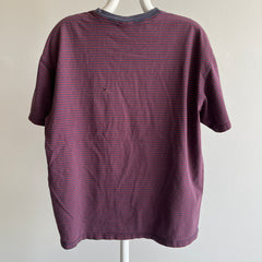 1990s Faded Gap Boxy Striped Cotton T-Shirt