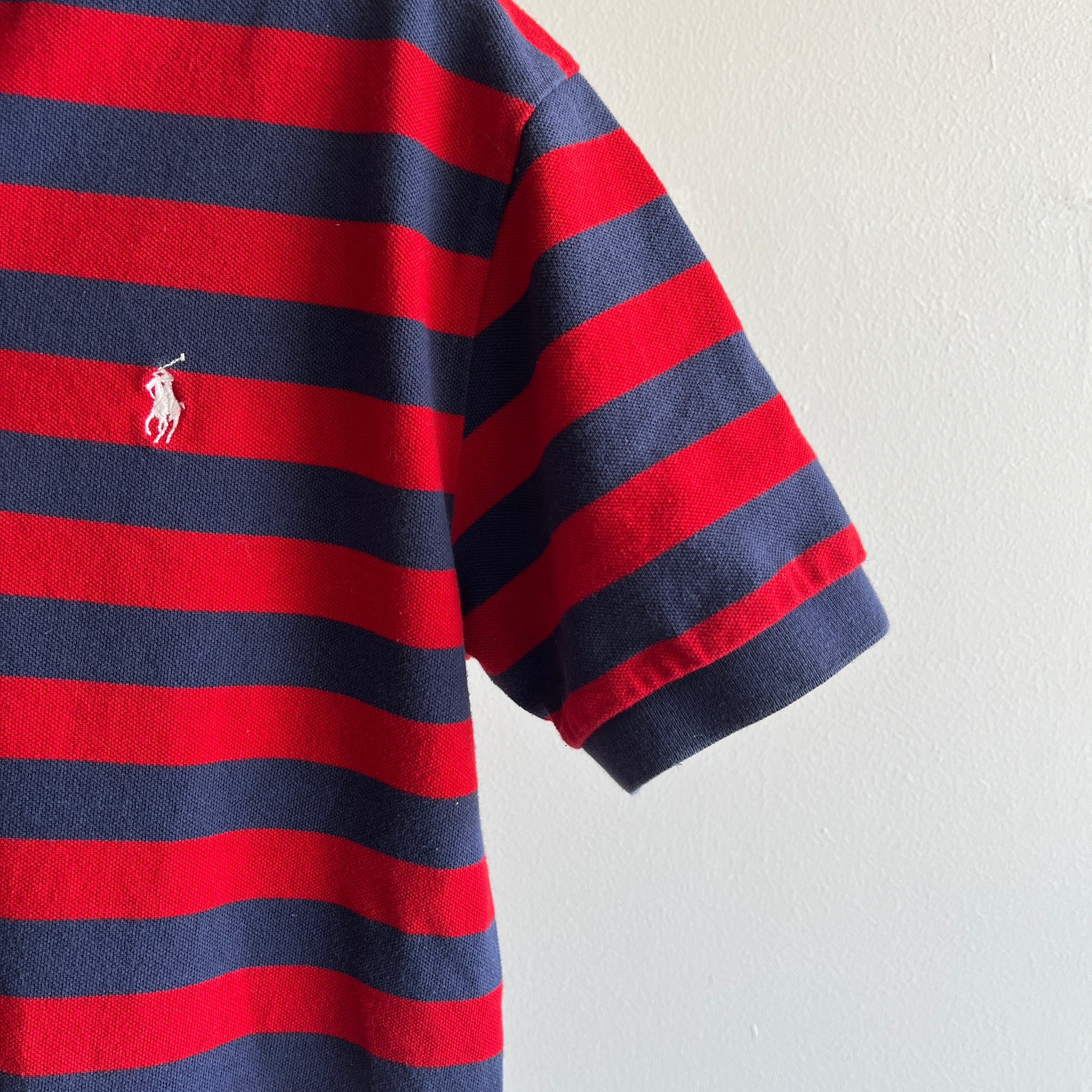1990s Ralph Lauren Striped Polo T-Shirt