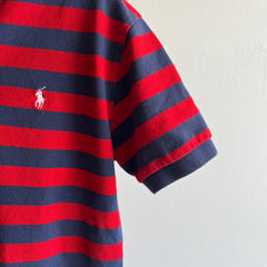 T-shirt polo rayé Ralph Lauren des années 1990