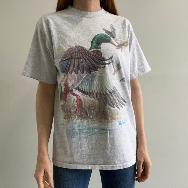 1990 uSA Woolrich Mallard Front and Back T-Shirt - Oh my!