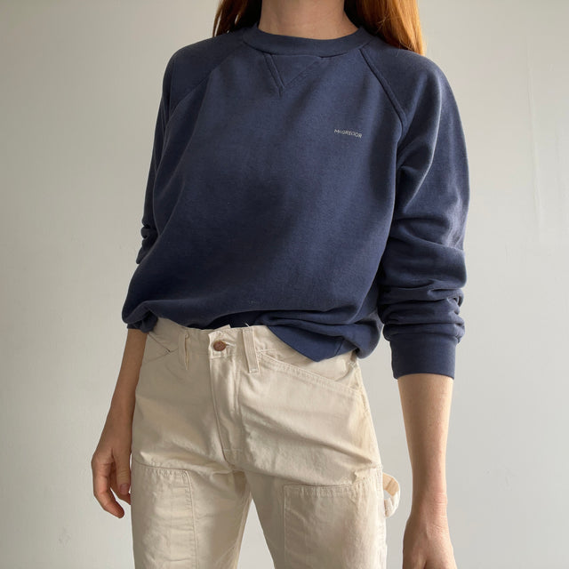 1980s McGregor Thin and Faded Navy Sweatshirt