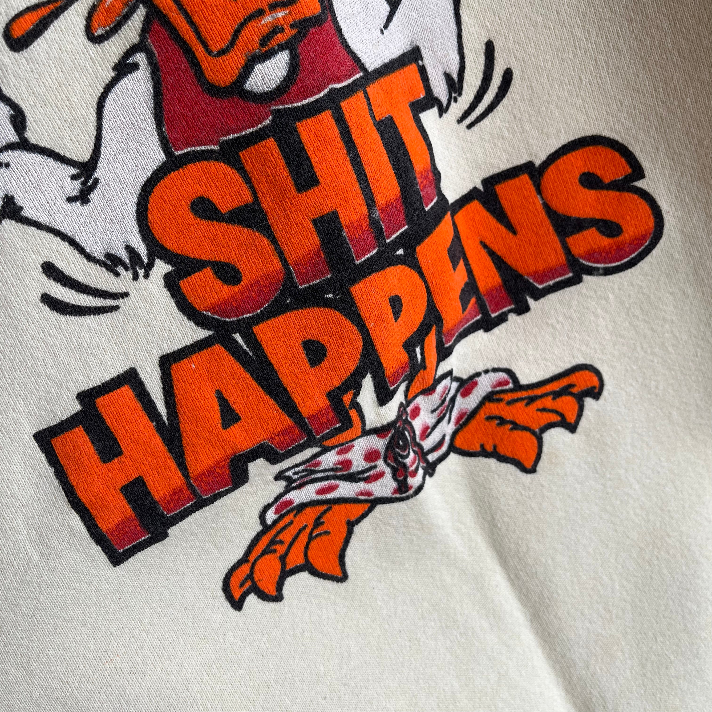 1980s SHIT HAPPENS Sweatshirt - Howard the Duck